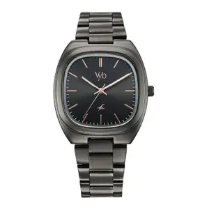 Visit the Fastrack Store Fastrack Vyb Aviator Quartz Analog Gun Dial Metal Strap Watch for Men