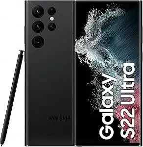 Samsung Galaxy S22 Ultra 5G Mobile Phone 256GB Dual SIM Android Smartphone Phantom Black (UAE Version) price in India.
