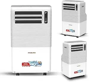 Nikai 1 Ton Portable Air Conditioner, White - NPAC12512A4, 1 Year Warranty