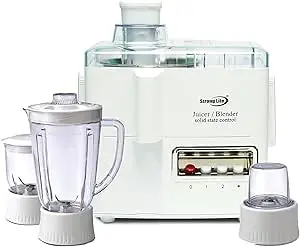 Stronglite 4 In 1 Food Processor - Juicer/Blender/Mill/Mincer - 600W Full Copper Motor 1.6 Liter Unbreakable Jar - SRJ1156FU
