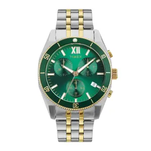 Visit the TIMEX Store TIMEX Analog Watch for Men Available in Green, Blue Dial & Multicolor Stainless Steel Bracelet Band - Water Resistant Wrist Watches