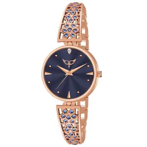 Visit the WHITE BIRD Store WHITE BIRD Starlet Quartz Analog Rose Gold Dial Metal Strap Watch for Girls-Women6008