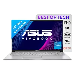 ASUS Vivobook 15, Intel Core i5-1335U 13th Gen, 15.6-inch FHD 60Hz, Thin & Light (8GB/512GB SSD/Win11/Office 2021/Backlit/42Whr/Cool Silver/1.7 Kg), X1504VA-NJ540WS