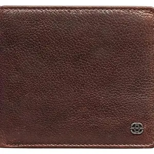 eske Fritz Genuine Leather Mens Bifold Wallet - Solid Pattern - 9 Card Holders