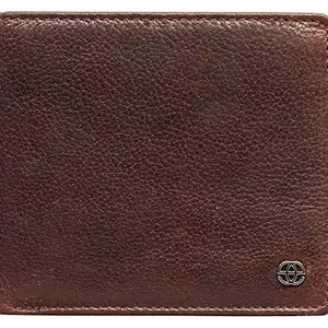 eske Fritz RFID Leather Wallet for Men | Vintage Leather Bifold with Coin Pocket | Slim Wallet with 9 Card Slots, ID Slot, 2 Note Compartments | Gift-Ready Design (Mid Brown Vintage)