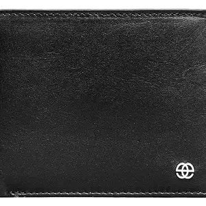 eske eské Hyke - Genuine Leather Mens Bifold Wallet - Holds Cards, Coins and Bills - 6 Card Slots - Everyday Use - Travel Friendly - Handcrafted - Durable - Water Resistant -Black Blue