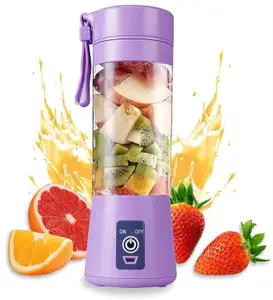 Shree Kitchen Mart Portable Blender, USB Rechargeable Mini Juicer Blender, Electric Juicer Bottle Blender Grinder Mixer Blender for Juices, Shakes and Smoothies, Fruit Juicer Machine (420 ML)
