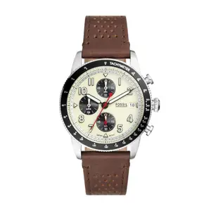 Visit the Fossil Store Fossil Sport Tourer Brown Quartz Leather Watch FS6042