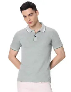 Visit the Symbol Premium Store Symbol Premium Men's Cotton Rich Textured Pique Polo T-Shirt - Regular Fit | Pique Knit (Available in Plus Sizes)