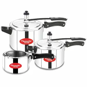 Butterfly Orchid Stainless Steel Inner Lid Pressure Cooker, ILC, 2, 3, 5 Liter