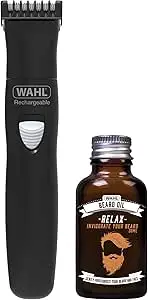 Wahl Beard Trimmer Men and Beard Oil Gift Set, Hair Trimmers for Men, Stubble Trimmer, Male Grooming Set, Gifts for Men
