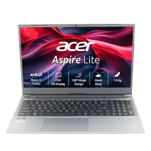 Acer [Smartchoice] Aspire Lite AMD Ryzen 3 5300U Premium Thin and Light (Windows 11 Home/8GB RAM/512 GB SSD) AL15-41 with 39.62 cm (15.6") Full HD Display, Metal Body, 1.6 KG