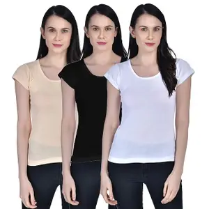 Aimly Women's Cotton Cap Sleeve Camisole Slip Spaghetti - Pack of 3