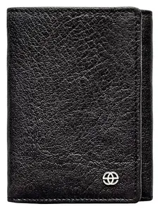 eske Elmar Tri-Fold Wallet for Men RFID 6 Card Holders (Black Ozone)