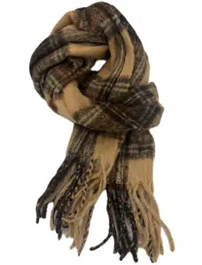 Women’s Winter Wool Scarf – Oversized Soft Warm Scarf Neck Wrap with Tassels, 210x40cm