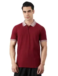 Brand: Amazon Brand - Symbol Amazon Brand - Symbol Men's Cotton Rich Solid Zipper Polo Collar Tshirts | Half Sleeves | Plain-Regular Fit (Available in Plus Sizes)