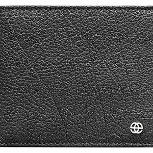 eske Bastian Genuine Leather Mens Bifold Wallet - Solid Pattern - 12 Card Holders