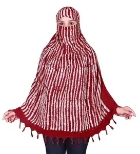 Cotton Long Scarf Cum Mask Scarves Usable for Vehicle Driver | Color Lining Printed Design | Universal Size | For Girl & Women | Breathable Sun Protection Light Weight