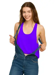 THE BLAZZE Stylish Sleeveless Gym Shirt - Women's Backless Tank Top for Running 1005 NB44 Parent