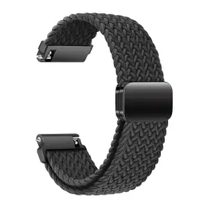 ACM Watch Strap Woven Braided Magnetic compatible with Universal 22mm Size Replacement Strap Smartwatch Adjustable Belt Band