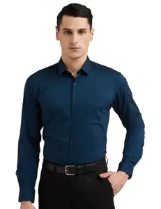 Visit the Peter England Store Peter England Men's Everyday Solid Slim Fit Full Sleeve Formal Shirt | Cotton-Rich