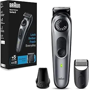 Braun BT 5265,Beard Trimmer for Men Cordless & Rechargeable Hair Clipper, Mini Foil Shaver