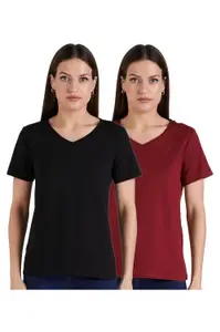 Brand: Amazon Brand - Symbol Amazon Brand - Symbol Women's Cotton Stretch Regular Fit V Neck Half Sleeve T-Shirt (Available in Plus Sizes)