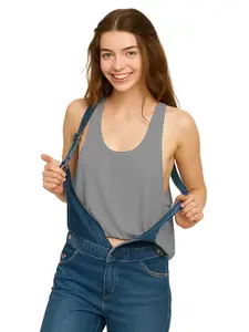 THE BLAZZE Stylish Sleeveless Gym Shirt - Women's Backless Tank Top for Running 1005 NB44 Parent