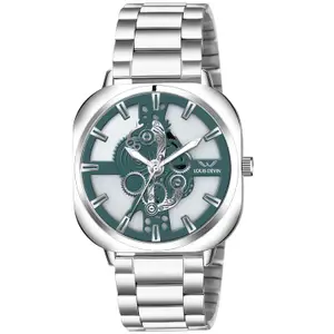 Visit the LOUIS DEVIN Store LOUIS DEVIN Stainless Steel Chain Analog Wrist Watch for Men (Black/Blue/Brown/Green/White Dial) | LD-G081-CH