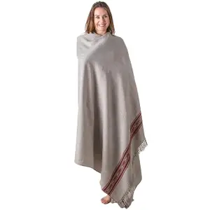 Om Shanti Crafts Meditation Shawl or Blanket, Exotic Shawl/Wrap, Oversize Scarf or Stole. Unisex