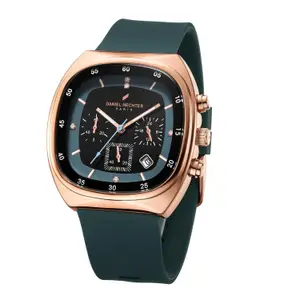 Brand: Daniel Hechter Daniel Hechter Paris Bercy Collection Modern Multi Functional Watch for Men with Square Dial and Silicon Band-DHM1001