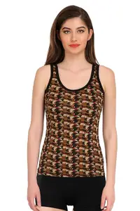 Selfcare Women's Solid Cotton Hosiery Scoop Neck Camisole and Tank Top