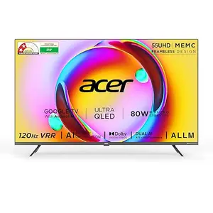 acer 139 cm (55 inches) Super Series 4K Ultra HD Smart QLED Google TV AR55QDXGU2875AT