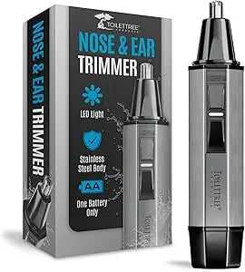 ToiletTree Products Water Resistant Stainless Steel Nose and Ear Hair Trimmer