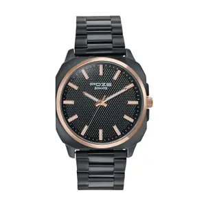 Visit the Sonata Store Sonata Poze 6 Graphite Groove Gents Quartz Black Round Dial Men's Watch | Stainless Steel Strap Material | Watches for Men Analog - SP70087KM02