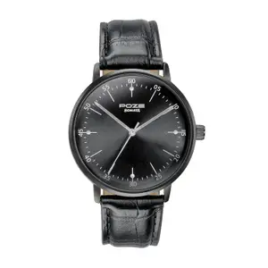 Visit the Sonata Store Sonata Poze Quartz Analog Black Dial Leather Strap Watch for Men-SP70036NL01W