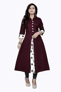 Women Cotton Flared Kurta