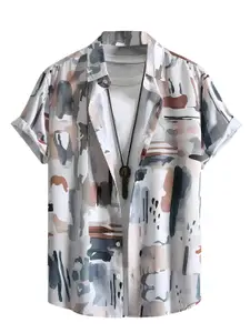 Brand: DHRUVI TRENDZ DHRUVI TRENDZ Men's Rayon Shirt - Summer Button Down Shirts | Half Sleeve Printed |Formal |Casual Stylish | Man Regular Fit