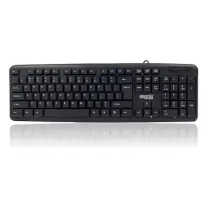GEONIX Wired Computer Keyboard – Basic Black Keyboard