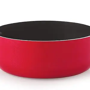 Nirlon Non Stick Aluminium Gas Compatible Casserole/Biryani Pot/Rice Pot, 24cm - 3.1 LTR (Nonstick PFOA)