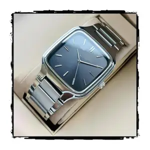 Visit the styledose Store styledose Minimalist Eddy Square Dial Men's Watch with Stainless Steel Strap, Analog Watch Display with Slim Case Design Wrist Watch for Men