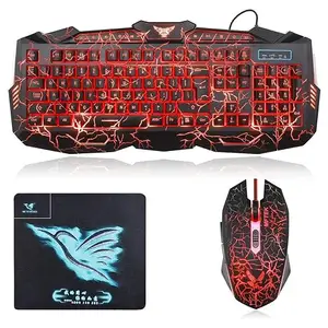 Four Season MFTEK One-Handed RGB Gaming Keyboard, USB Wired Letters Glow