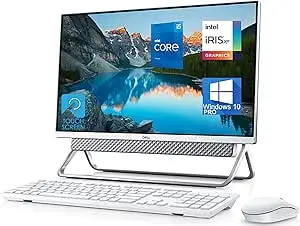 Dell Inspiron 5400 All in One Desktop Computer, 23.8” FHD Touchscreen, Intel 11th Gen i5-1135G7 Upto 4.2GHz, 16GB RAM, 2TB SSD, Webcam, HDMI, SD-Card, USB Type-C - Windows 10 Pro