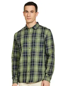 Brand: The Indian Garage Co The Indian Garage Co Men Slim Fit Checkered Full Sleeves Spread Collar Casual Shirt