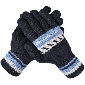 Loom Legacy Men's Winter Woollen Gloves For Cold Weather(SGD-580-582)