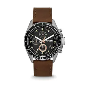 Visit the Fossil Store Fossil Decker Brown Watch Ch2885 - Chronograph, Men, Leather