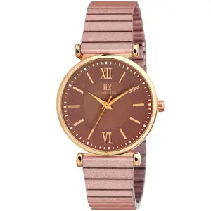 Visit the IIK COLLECTION Store IIK COLLECTION Watches for Women Round Dial |Analogue Quartz Movemnet Ladies Watch|Long Battery Life|Metal Bracelet Chain Strap|Double Lock Clasp Safety Watches for Girls
