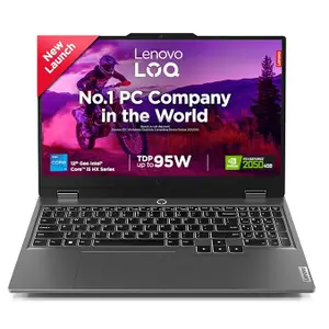 Lenovo LOQ 12th Gen Intel Core i5-12450HX 15.6" (39.6cm) 144Hz 300Nits FHD Gaming (12GB/512GB SSD/Win 11/NVIDIA RTX 2050 4GB/100% sRGB/Office 21/3 Month Game Pass/Luna Grey/2.4Kg), 83GS009RIN
