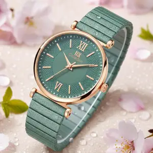 Visit the IIK COLLECTION Store IIK COLLECTION Watches for Women Round Dial |Analogue Quartz Movemnet Ladies Watch|Long Battery Life|Metal Bracelet Chain Strap|Double Lock Clasp Safety Watches for Girls
