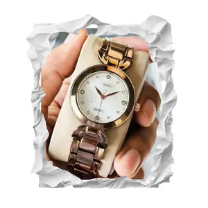 Visit the styledose Store styledose Women Analogue Wrist Watches for Women's & Girls&Ladies Diamond Studded Dial Rosegold Colored Stylish Bracelet Strap